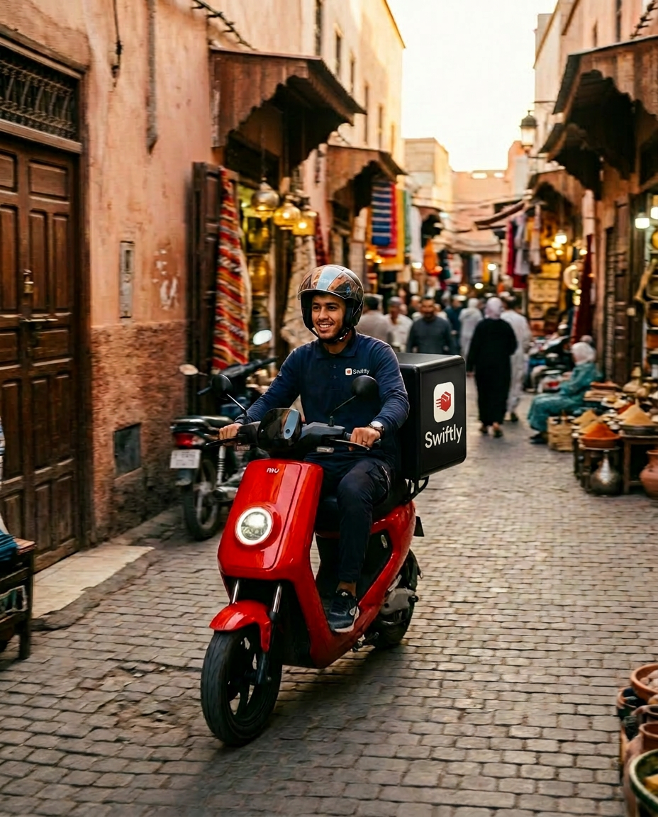 Coursier Swiftly à Marrakech